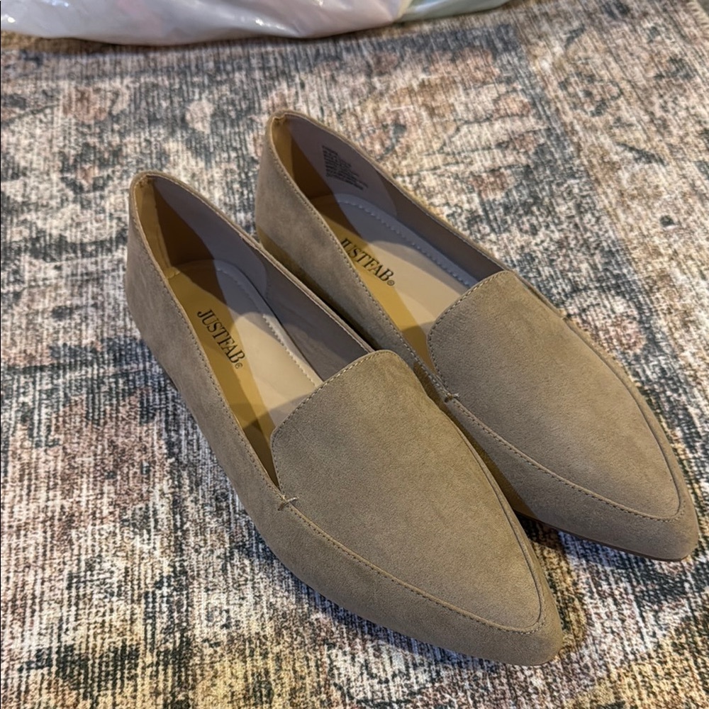 JustFab Women's Taupe Loafers